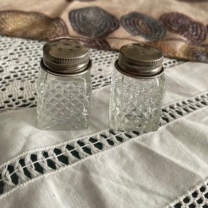 Vintage Crystal Salt & Pepper